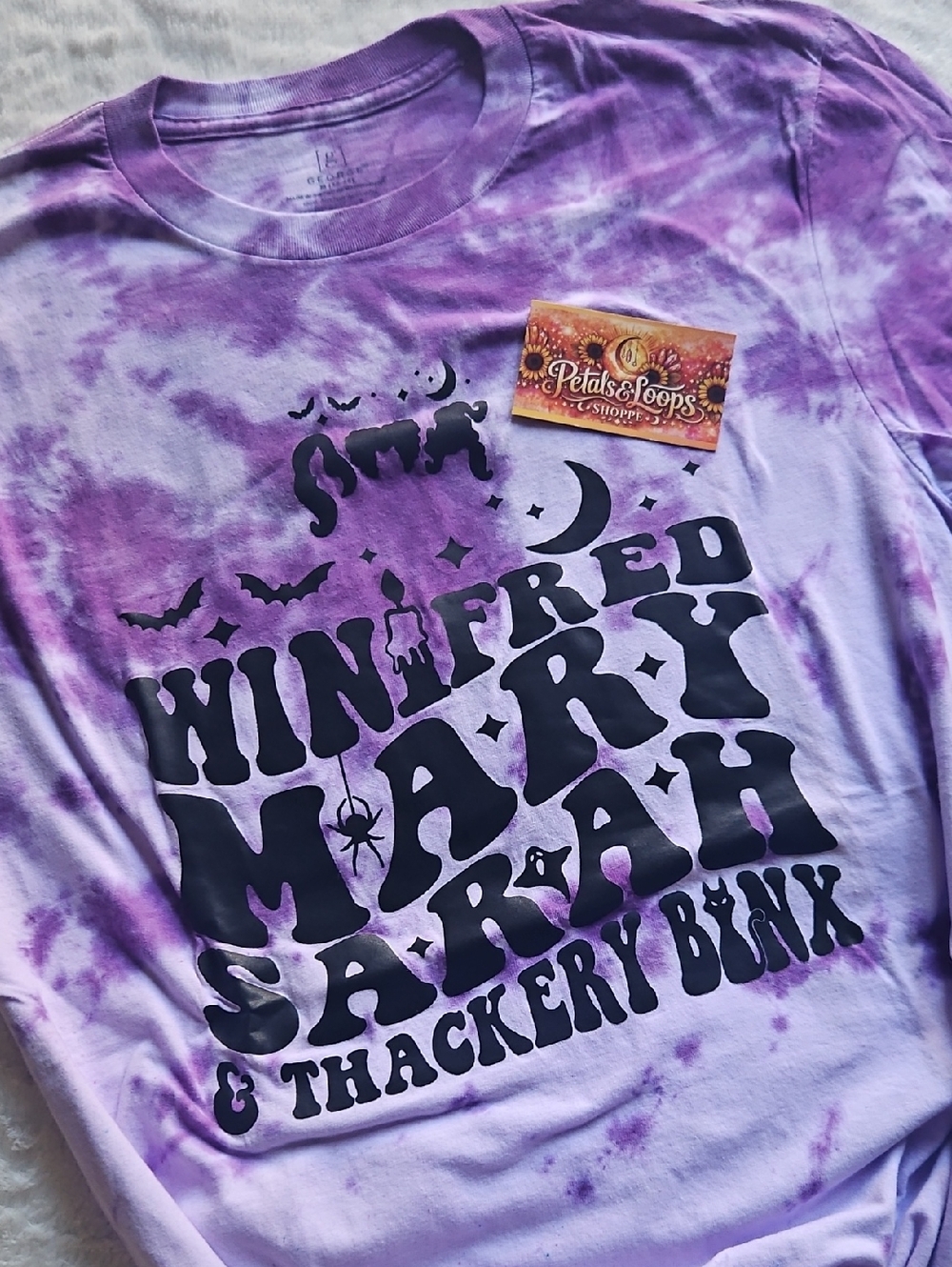 George Purple Tie-Dye Graphic Tee - Winifred Mary Sarah & Thackery Binx